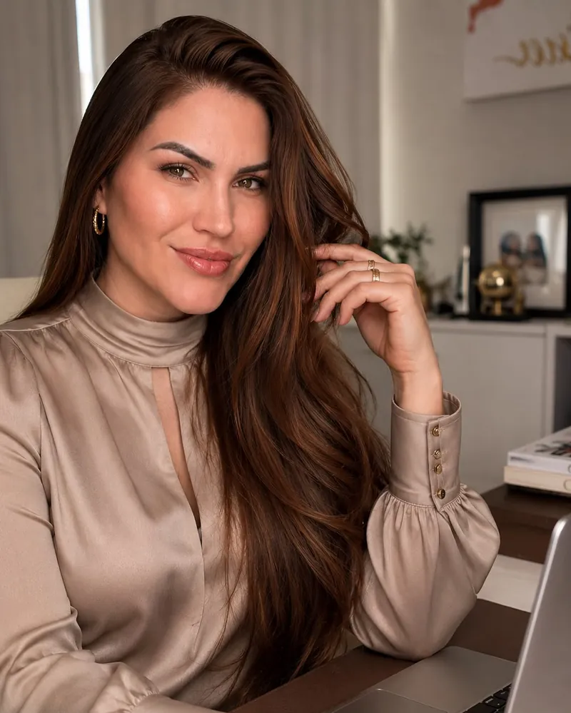 Ana Schneider, founder and CEO of Sejafy, in her office